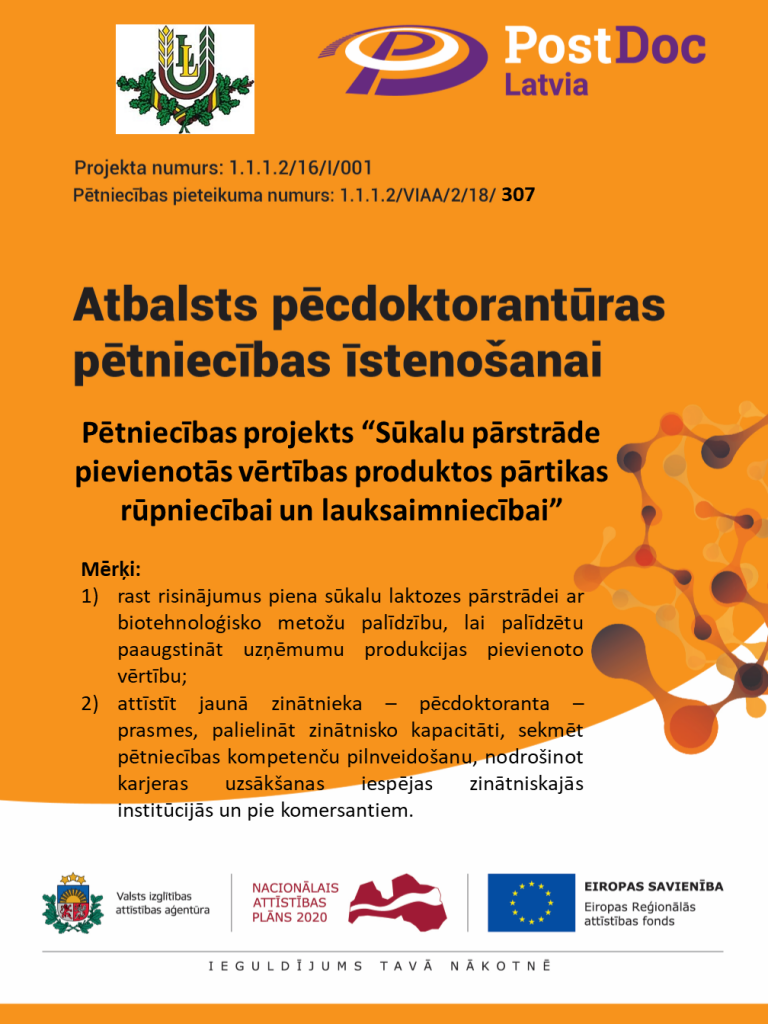 Atbalsts pēcdoktorantūras pētniecības īstenošanai