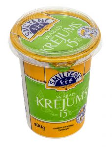 Skābais krējums 15% (fasēts)
