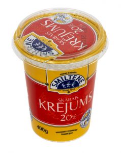 Skābais krējums 20% (fasēts)